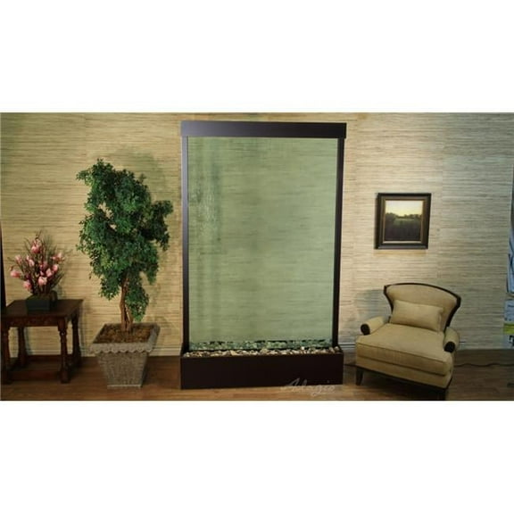 Adagio GRC1552 Grandeur River Center Mount Free Standing Fountain - Blackened Copper-Green-Glass