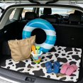 thumbnail image 2 of KUIFORTI Cow Print Universal Car Trunk Mat All Weather Trunk Protection Cargo Liner Anti-Slip Vehicle Interior Protection Accessories Fits Most Cars, SUVs & Trucks, 2 of 7