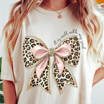 It Is Well With My Soul Tshirt, Leo.Pard Coquette Shirt, Religious Women Shirt, Bible Verse Tee, Christian Mom Gift, Faith Based Outfit Unisex S-5XL Hot Trending Shirt, Vintage Birthday Gift