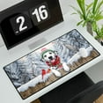 thumbnail image 3 of Playful Dalmatian Welcomes Winter Snowy Day with Cardinal Bird Desk Mat Full Keyboard Mouse Pad Dog Lover Large Mousepad - 2017, 3 of 5