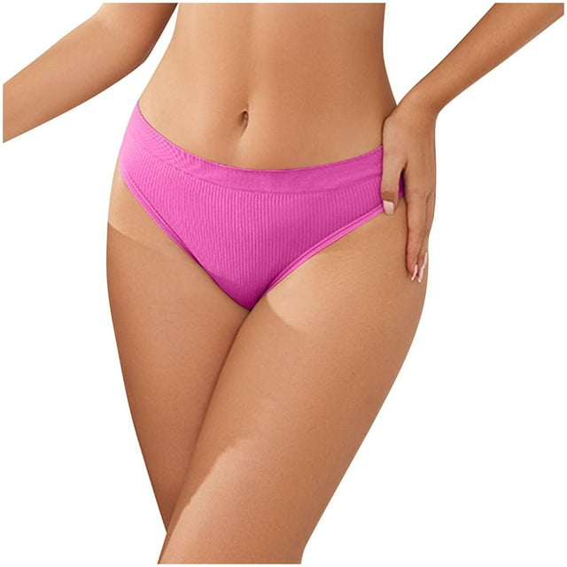 Womens Solid Color Pants With Low Waist Comfortable Breathable And Fashionable Briefs (Womens Triangle Briefs)
