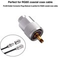 thumbnail image 3 of Uhf/pl-259 Cables coaxiales Conector coaxial de soldadura macho con reductor para antena de radio Cb 10pcs. Afortunado Sencillez, 3 of 5