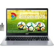 acer Chromebook 315, 15.6" HD Display, Intel Celeron N4020, 4GB LPDDR4, 64GB eMMC, Intel UHD Graphics 600, Number Pad, 720p HD Camera, Wi-Fi 5, Bluetooth, Chrome OS, Silver, 128GB Hotface USB Card