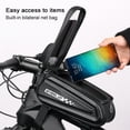 thumbnail image 4 of Prettyui Bike Front Frame Bags Waterproof Bicycle Top Tube Mount Handlebar Storage Bag Reflective 7.0inch Phone Case Touchscreen Bag, 4 of 9