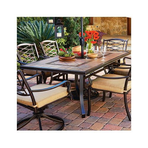 Patio Master Alf48417k01 Granada Collection Tile Top Dining Table 40 X 72 In Com - Tile Top Patio Dining Sets
