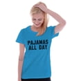 thumbnail image 3 of Pajamas All Day Slacker Lazy Womens Slim Fit Graphic Tee Brisco Brands L, 3 of 4