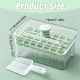 thumbnail image 3 of Compact Ice Cube Tray with Lid and Bin,Mini Press-Type Ice Cube Maker for Freezer,Space-Saving Small Ice Bucket with Tongs for RV,Office,Mini Ice Cube Trays,BPA-Free, 3 of 9