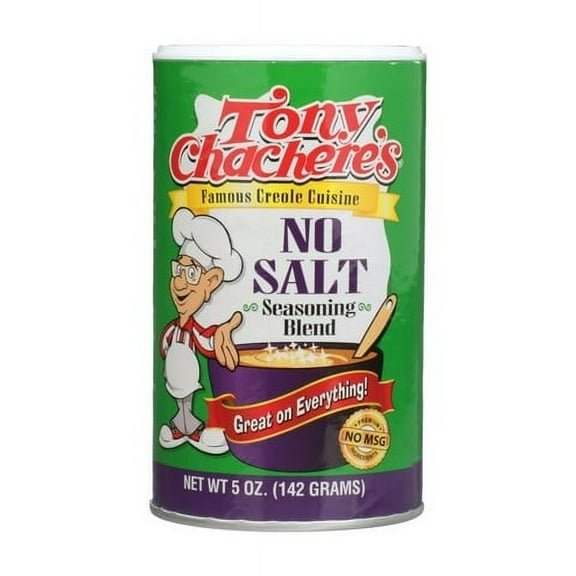Pack of 2 Tony Chacheres, Seasoning, Cajun, No Salt, 5 oz