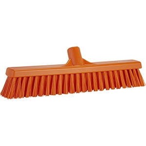 Vikan 16" Combo Push Broom- Soft/Stiff - Orange (4 Units)