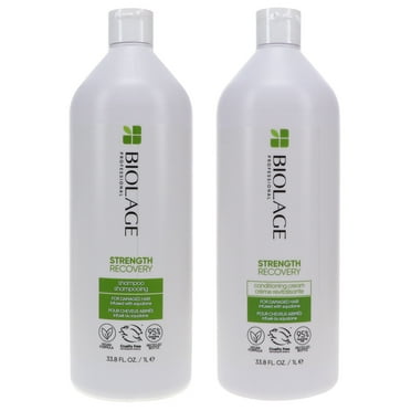Matrix Biolage Strength Recovery Shampoo 33.8 oz & Biolage Strength Recovery Conditioner Balm 33.8 oz Combo Pack