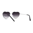 thumbnail image 2 of Metal Frame Heart Shape Sunglasses Silver, 2 of 4