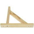 Hyper Tough, 7.5" x 9" Natural Wood Shelf Bracket, PreDrilled Holes