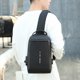 thumbnail image 4 of Hukapapa Nuevo bolso de pecho bandolera antirrobo para ocio al aire libre para hombres, bolso de nailon para exteriores para hombres, negro, 4 of 5