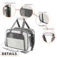 thumbnail image 2 of Bolsas transportadoras para perros y gatos, bolsa transpirable para salidas de mascotas, suministros para mascotas (gris claro), 2 of 7