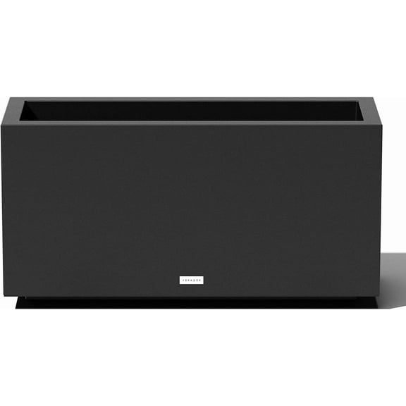 Block Series Long Box Planter - Large Rectangular Planter for Indoor or Outdoor Patio/Porch | Durable All-Weather Use with Drainage Holes | Modern Décor for Tall Plants, Flowers or Shrubs