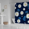 thumbnail image 3 of Bath Shower Curtain Liners 66"x72", White Daisies and Blue CornflowersPolyester Waterproof with 12 Curtain Hooks Bathroom Accessories Decoration, 3 of 6