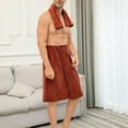 thumbnail image 2 of BallsFHK Bath Wraps Mens Bath Wraps Towel Closure Elastic Shower Wrap Spa Swimming Wrap With Towel For Home Travel, 2 of 5
