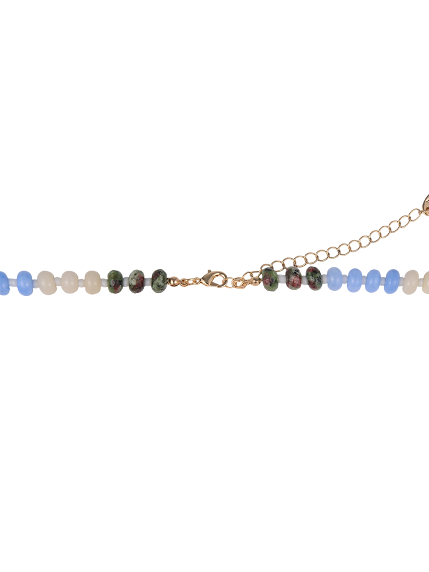 Time and Tru Goldtone Multicolored Bead Initial "P" Necklace