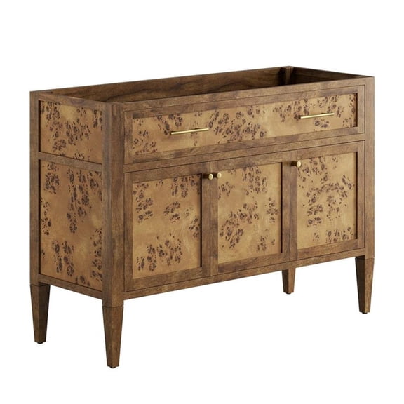 Modway Elysian 48" Modern Wood Bathroom Vanity Cabinet in Brown