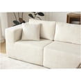 thumbnail image 2 of Modern L-Shaped Modular Sectional Sofa 3-Seater with Chaise, Beige Fabric Couch No Assembly, 2 of 5