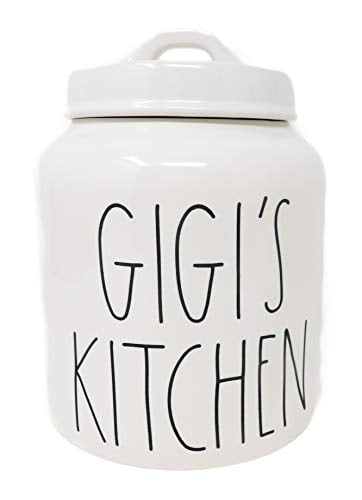 ceramic gift Rae Dunn GIGIS KISSES Canister 8x5.5 MEDIUM