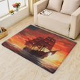 thumbnail image 2 of 4x5 Nautical Rugs for Bedroom Living Room, Sunset Area Rug for Home Decor, Soft Machine Washable Non Slip Low Pile Indoor Carpet DTSX1052, 2 of 7