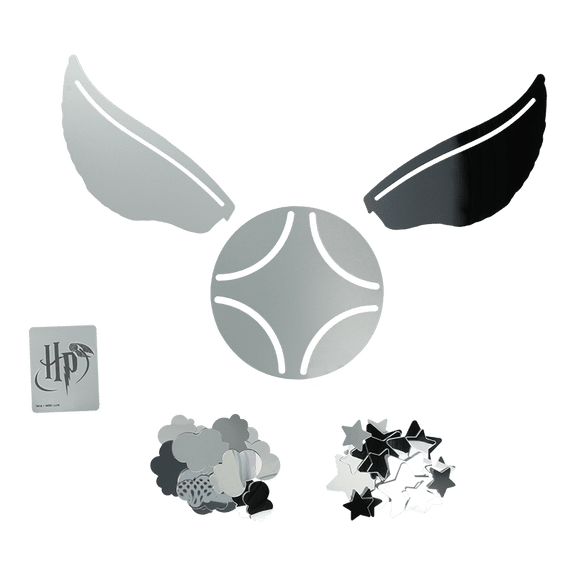 Harry Potter Golden Snitch Mirrored Wall Decals - Officially Licensed Merchandise for Boys and Girls, Bedroom Stickers Decor for All Ages, Silver Vinyl's for Potter Movie and Book Fans | Paladone