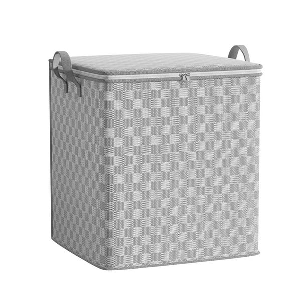 Fiudx Bolsa de Almacenamiento de Ropa con Diseño de Cuadros, Gran Capacidad, Cierre de Cremallera para Fácil Acceso, Plegable para Ahorrar Espacio, Versátil para Mudanzas y Organización Del Hogar, Op