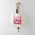 thumbnail image 5 of CafePress - Live Love Teach Autism Tote Bag - Unisex Canvas Tote Bag, Beige, 1-Piece, 5 of 7