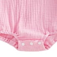 thumbnail image 6 of Hessimy Newborn Baby Girl Summer Outfit Bow Smocked Bubble Romper Doll Collar Plaid Bodysuit Fly Sleeve Jumpsuit Clothes(Red, 6 of 7