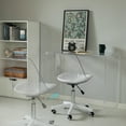 thumbnail image 4 of Clear Acrylic Desk Chair - Armless Office Chair, Height Adjustable, Rolling Chair - Modern Ghost Chair, Perfect for Home Office or Vanity with Swivel Functionl, Single, 4 of 6