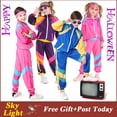 thumbnail image 2 of 3 Colores Azul Púrpura Rosa Deporte Traje Disco Para Niños Disfraz De Halloween Cosplay Niñas Fiesta Carnaval Ropa, 2 of 4