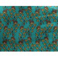 thumbnail image 4 of oneOone Georgette Viscose Fabric Leaves & Floral Block Printed Craft Fabric BTY 42 Inch Wide, 4 of 5