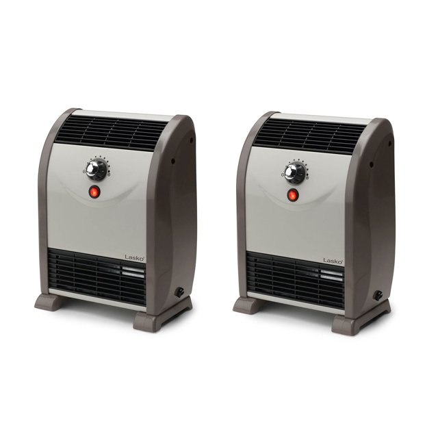Lasko Régulateur de Chaleur Automatique Portable 1500W Chauffage de Sol (Lot de 2)