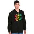 thumbnail image 5 of Weird Proud LGBTQ Pride Funny Cool Zip Up Hoodie Men's Women's Brisco Brands X, 5 of 6