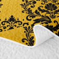 thumbnail image 5 of Erosebridal Golden Damask Floral Quilt King for Women Girls, Vintage Western Baroque King Coverlet Set, 3 Pieces, 5 of 7