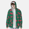 thumbnail image 3 of Xecao Watermelon for Sun Shirt-A lightweight, hoodie-style long-sleeve UV protection garment designed for other outdoor activities., 3 of 9