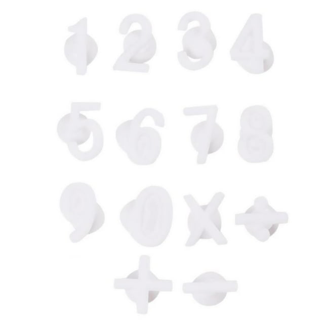 DOLITY Ensemble de 14 Pcs Étiquette de Tasse Numérique Étiquette Marqueur Identificateur Blanc