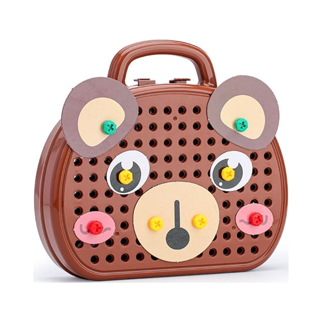 Juego de rompecabezas de taladro ANGGREK Juguetes Educativos de Bloques de Construcción de Tornillos Para Niños En Edad preescolar