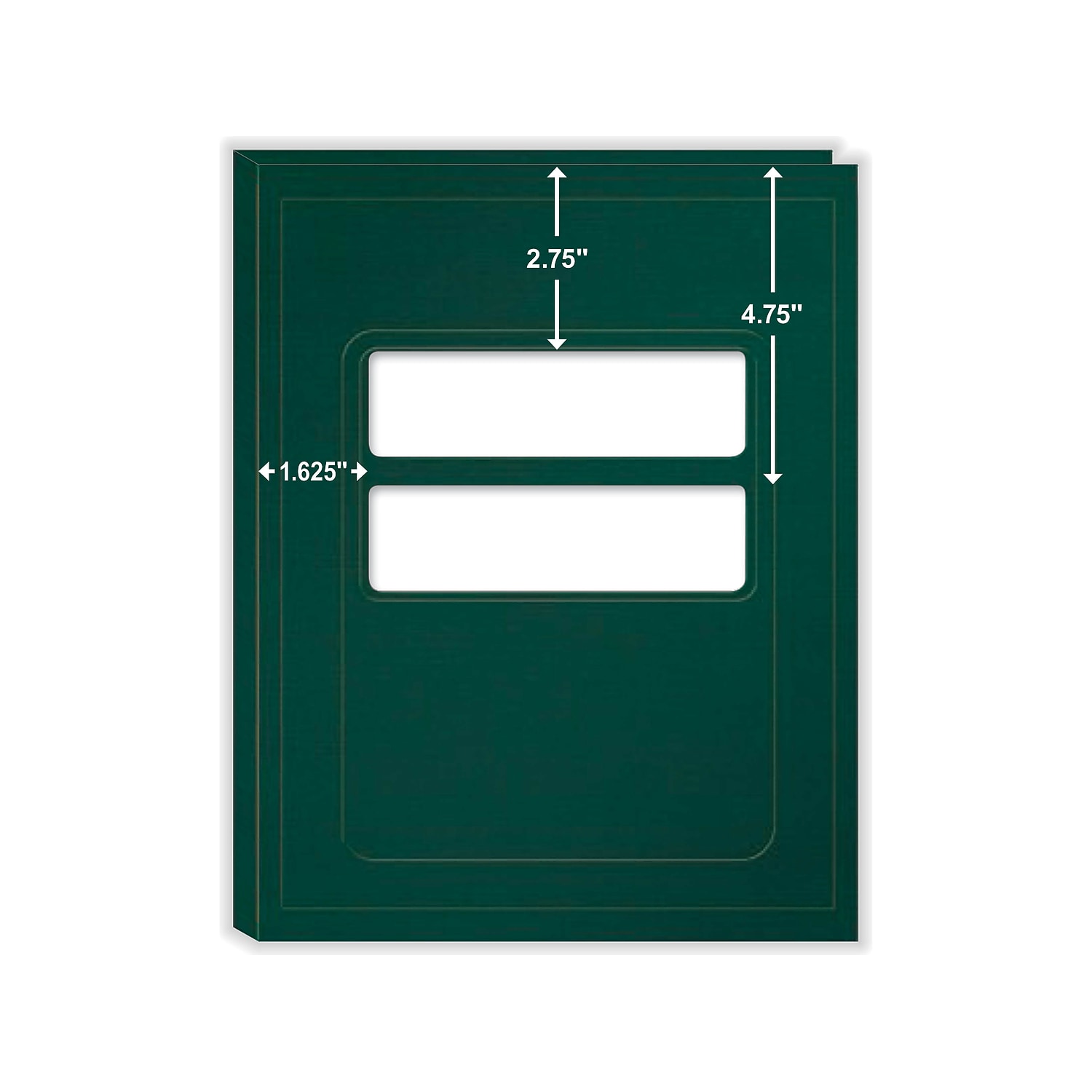 ComplyRight Double-Window Tax Presentation Folder Emerald Green 50/Pack (FG04)