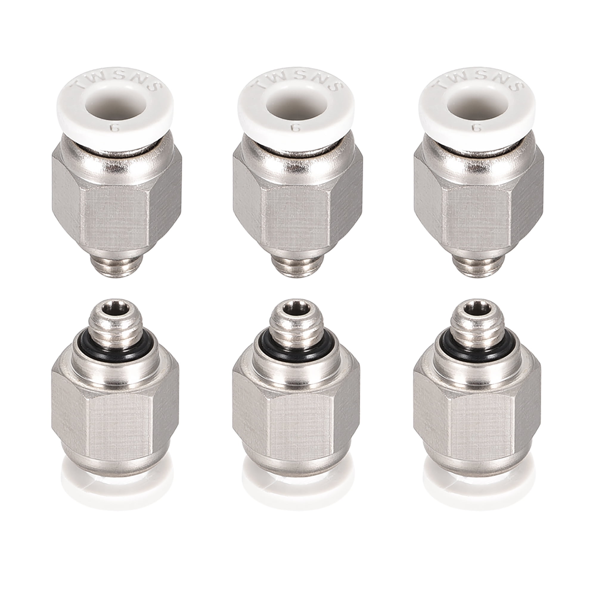 Details about   5PCS Male M5-6mm Straight Push in Fitting Pneumatic Push to Connect Air .US 