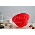 thumbnail image 6 of 2 pc Silicone Bundt Cake Pan Nonstick Fulted Gelatin Baking Mold, 2 Sizes,9 in diameter x 4deep,and 7.68in diameter x 3.07,Red, 6 of 9