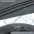 thumbnail image 3 of Unique Bargains 4 Bow Bimini Top Storage Boot Cover Waterproof 600D Polyester Canvas No Frame Gray 97'-103' W, 3 of 6