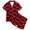 p-455Watermelon Red1075, variant on CAIVO Girls Halloween 2 Piece Pajama Sets Cute Pumpkin Bat Print Lapel Short Sleeve Button Down Shirt With Shorts Sleepwear For Kids Comfortable Casual Homewear