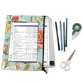 thumbnail image 5 of Wobogo Colorful Peonies A4 Size Clear Polyester File Pocket Set of 2 Zipper Home Work Office Organizer, 5 of 7