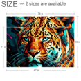 thumbnail image 2 of Leopard Modern Polyester Area Rug 5x7 Gray Geometric Pattern Indoor Outdoor Carpet for Living Room Bedroom Office Décor, 2 of 6