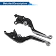 thumbnail image 5 of Unique Bargains Short Long Brake Clutch Levers for SUZUKI Hayabusa/GSXR1300 08-20 Adjustable Motorcycle Handlebar Brake Lever Aluminum Alloy Black Handle Titanium End, 5 of 7