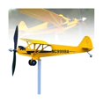 thumbnail image 1 of Veleta de avión J3 DENGXMXG molino de viento de metal 3D Escultura de viento al aire libre Kinetic B, 1 of 5