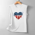 thumbnail image 5 of Wycnly 4th of July Tank Top for Women Independence Day Patriotic Regular Fit Racerback Shirts Vest Summer Heart Flag Print Round Neck Sleeveless Fashion Blouses White m, 5 of 5