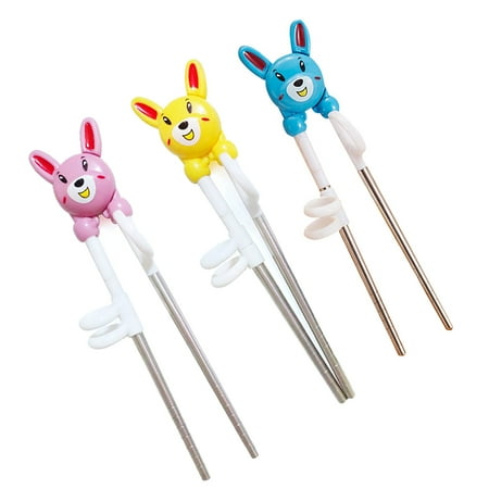 

Metal Chopsticks Exquisite Cartoon Pattern Stainless Steel Adult Dining Utensil for Beginners Craftsmanship Cute Tableware Pink/Yellow/Blue